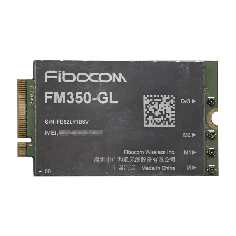 Fibocom FM350-GL 5G LTE WCDMA M.2 Module NR Sub6 4.67Gbps For Laptop Desktop Tablet IoT Gateway Router 4x4 MIMO GNSS Receiver