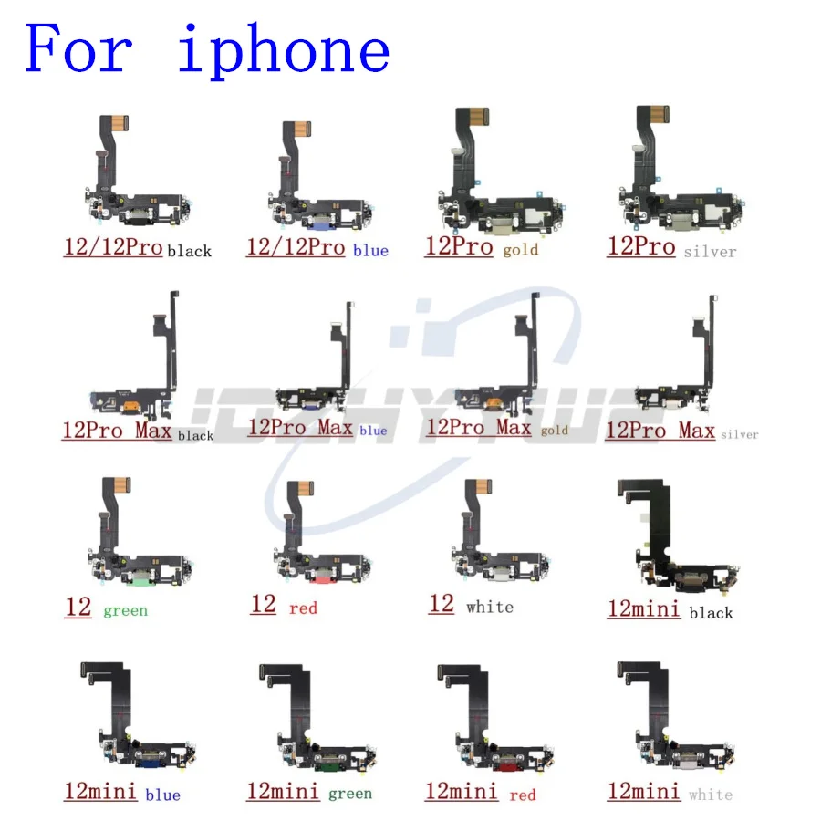 

100%Original USB Port Charger Dock Connector Socket Jack Mic Charging Flex Cable For iPhone 12 Mini Pro Max With Fast Charging