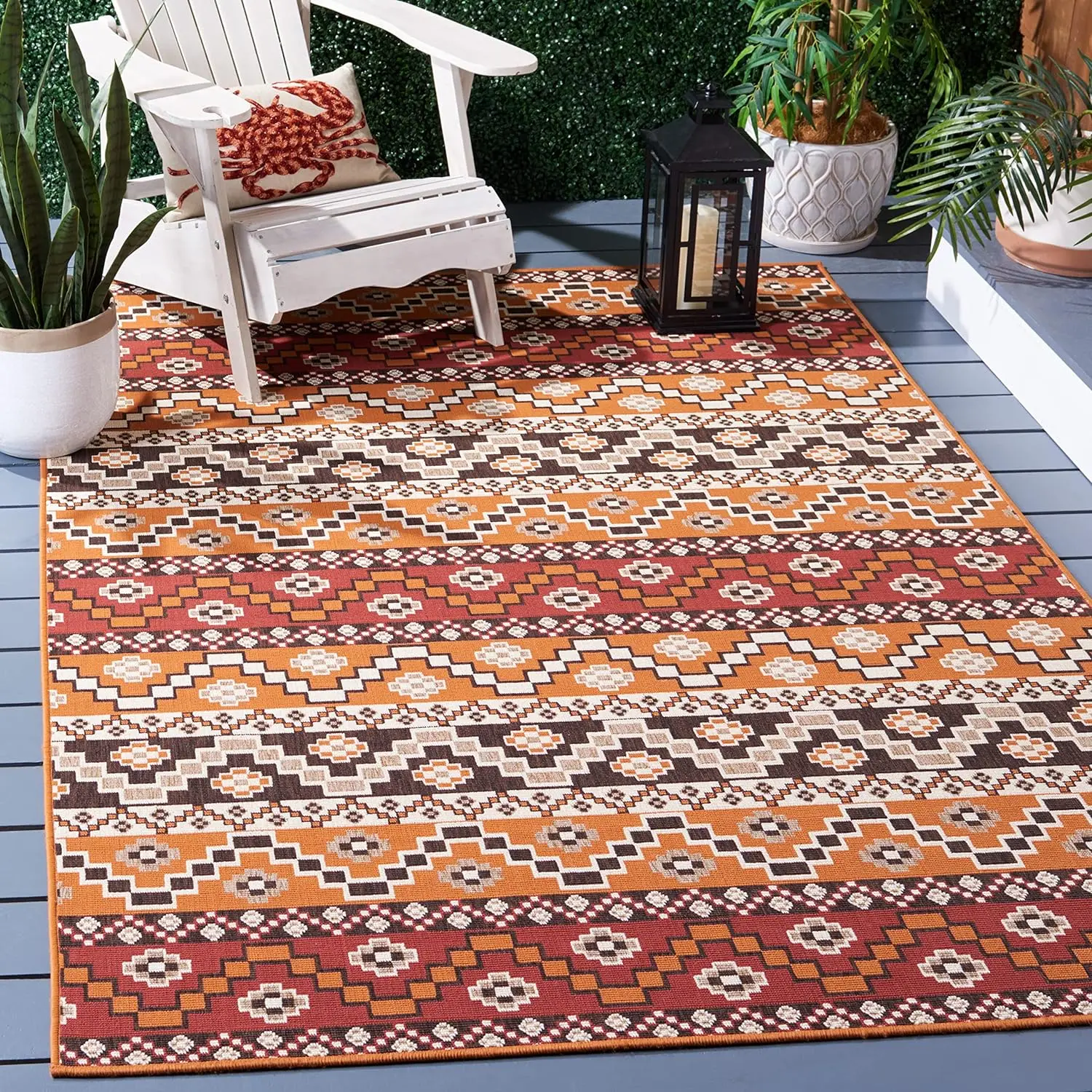 

Outdoor Area Rug - 5'3" X 7'7", on-Shedding & Easy Care, Indoor/Outdoor & Washable-Ideal, Outdoor Area Rug