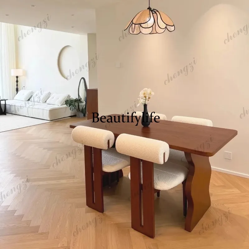 Groceries French Dinning Table Serving Nordic Modern Luxury Dinning Table Designer Unusual Newclassic Wood Muebles Furniture