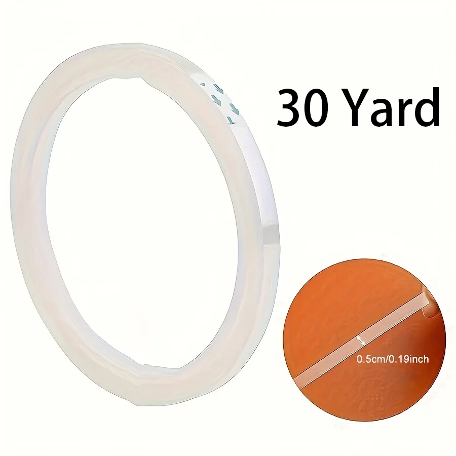 3 Rolls Floral Tape, Transparent Stem Wrapping Tape for Resin Flowers, Bouquets & DIY Crafts, Oil‑Resistant