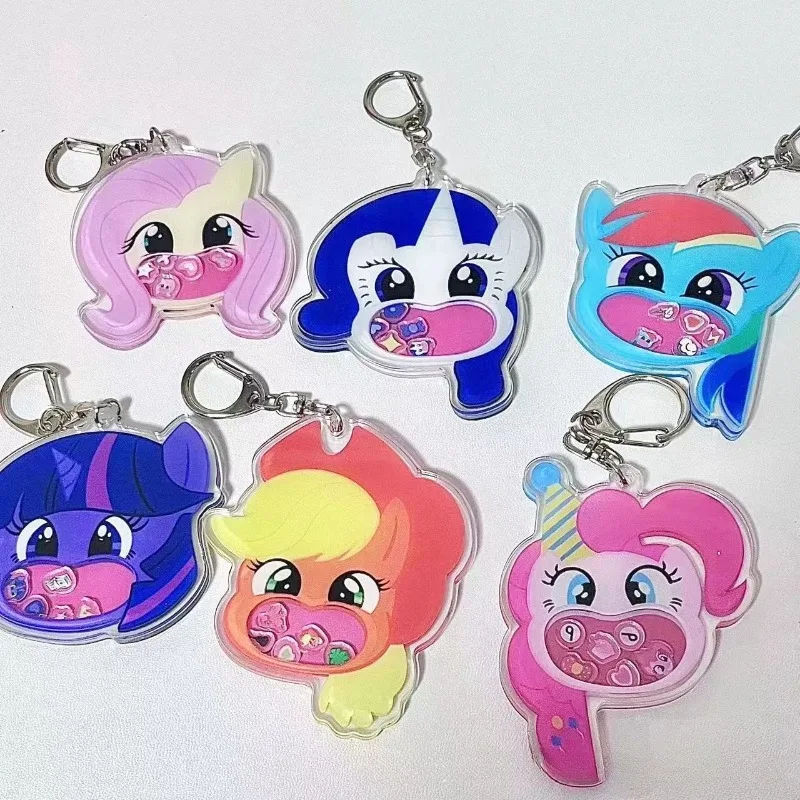 

Магический брелок-единорог My Little Pony Kawaii: акриловый, качающийся, для ключей и сумок, подвеска, классическая игрушка, подарок