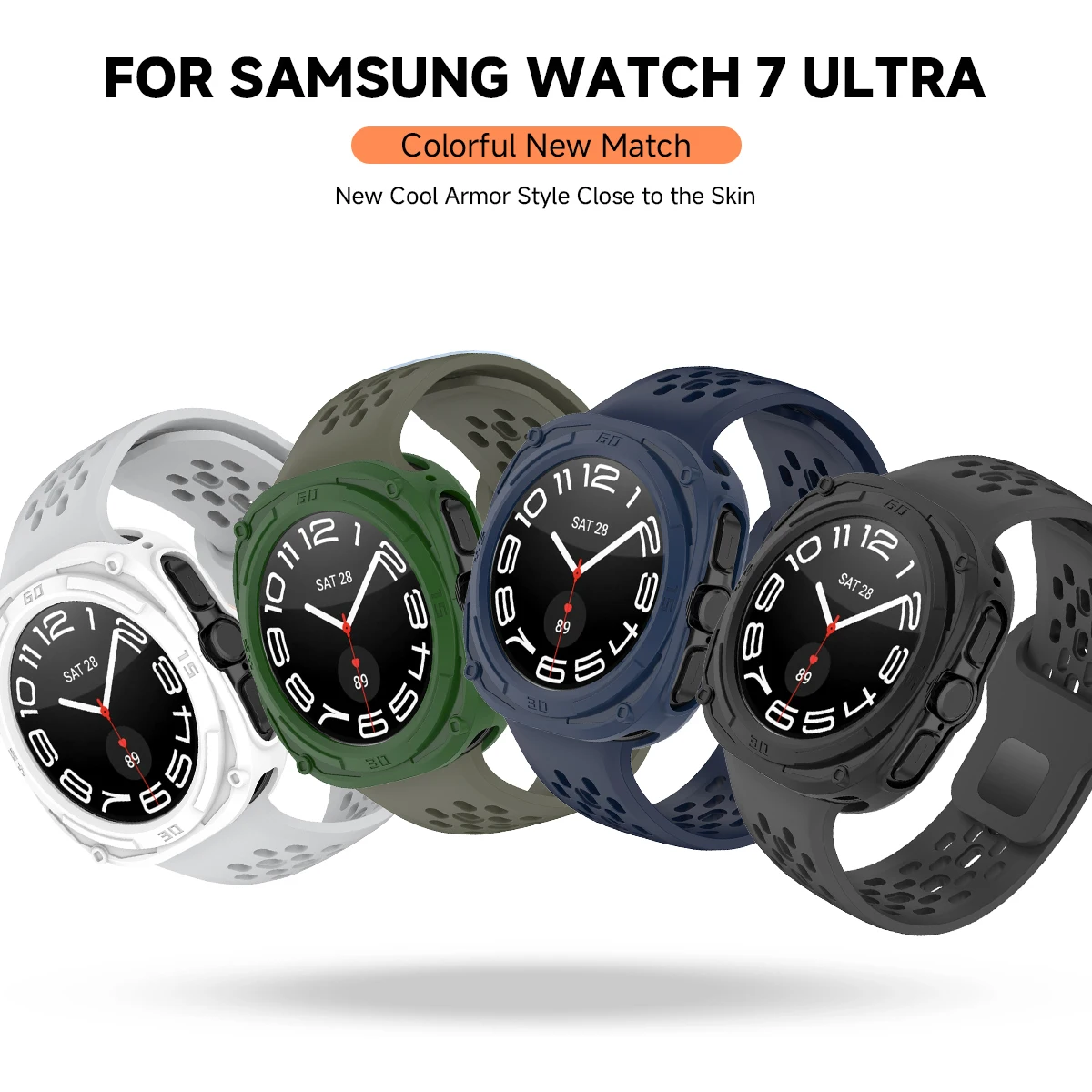 TPU Case Rotating Bezel for Samsung Galaxy Watch 7 Ultra 47mm Bumper Protective Cover for Samsung Watch 7 47mm Shell Accessories