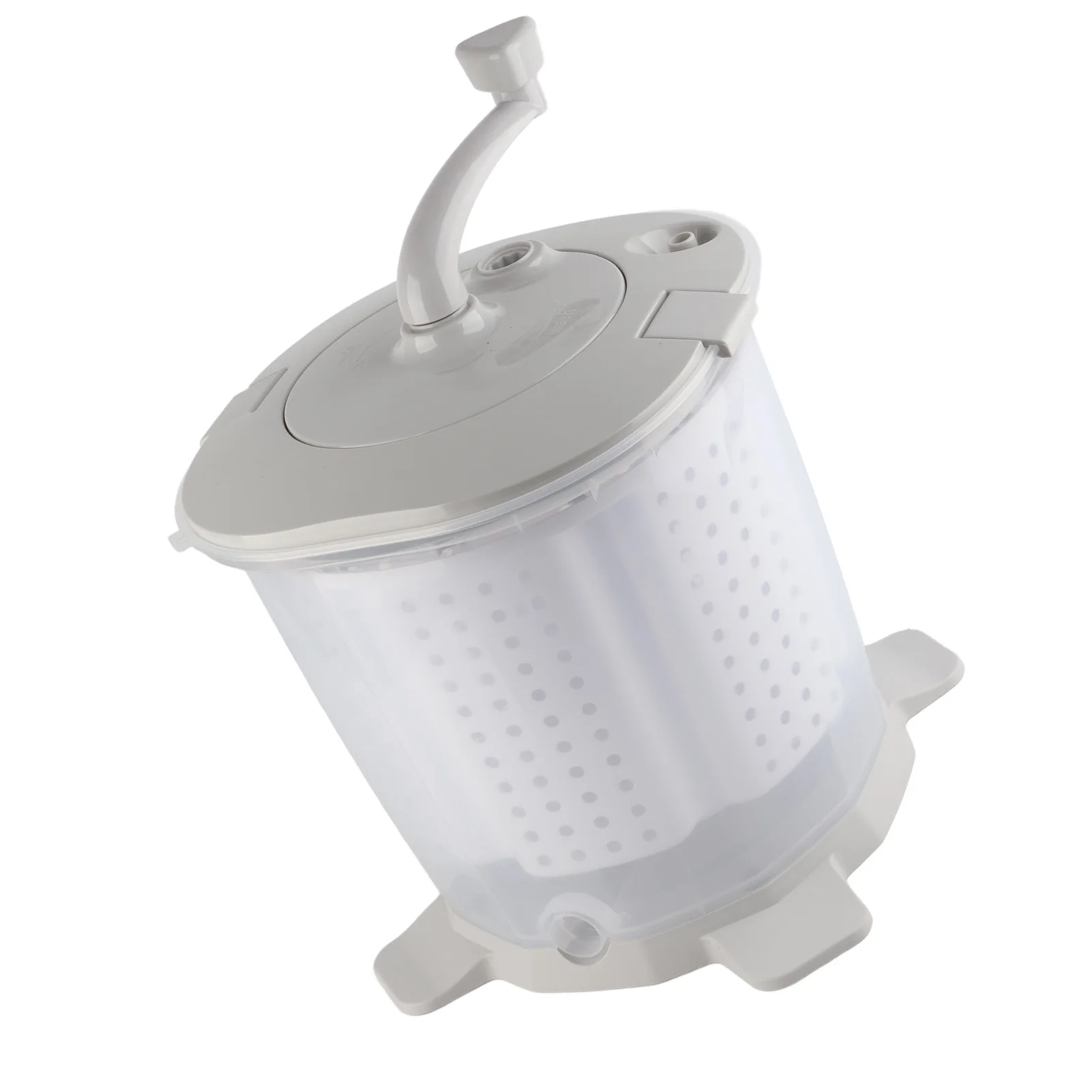 Máquina de lavar roupa manual portátil com manivela, para dormitório, apartamento, acampamento, cinza nórdico