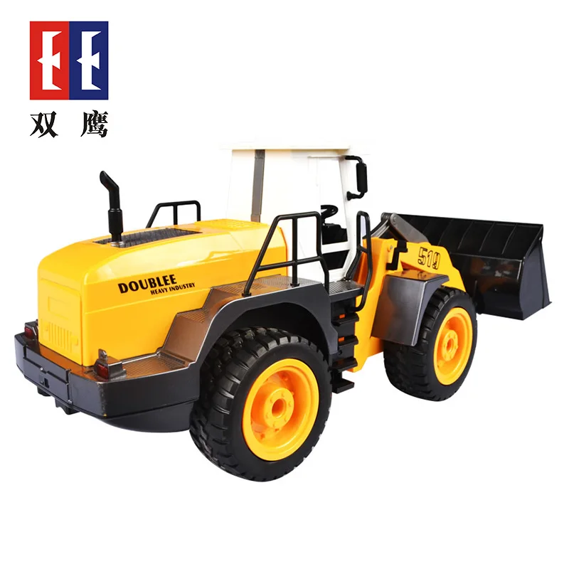 Doble E R/C Bulldozer cargador 1:20 cubo Control remoto coche ingeniería vehículo E519 camión modelo Bullodzer remolque juguetes regalo