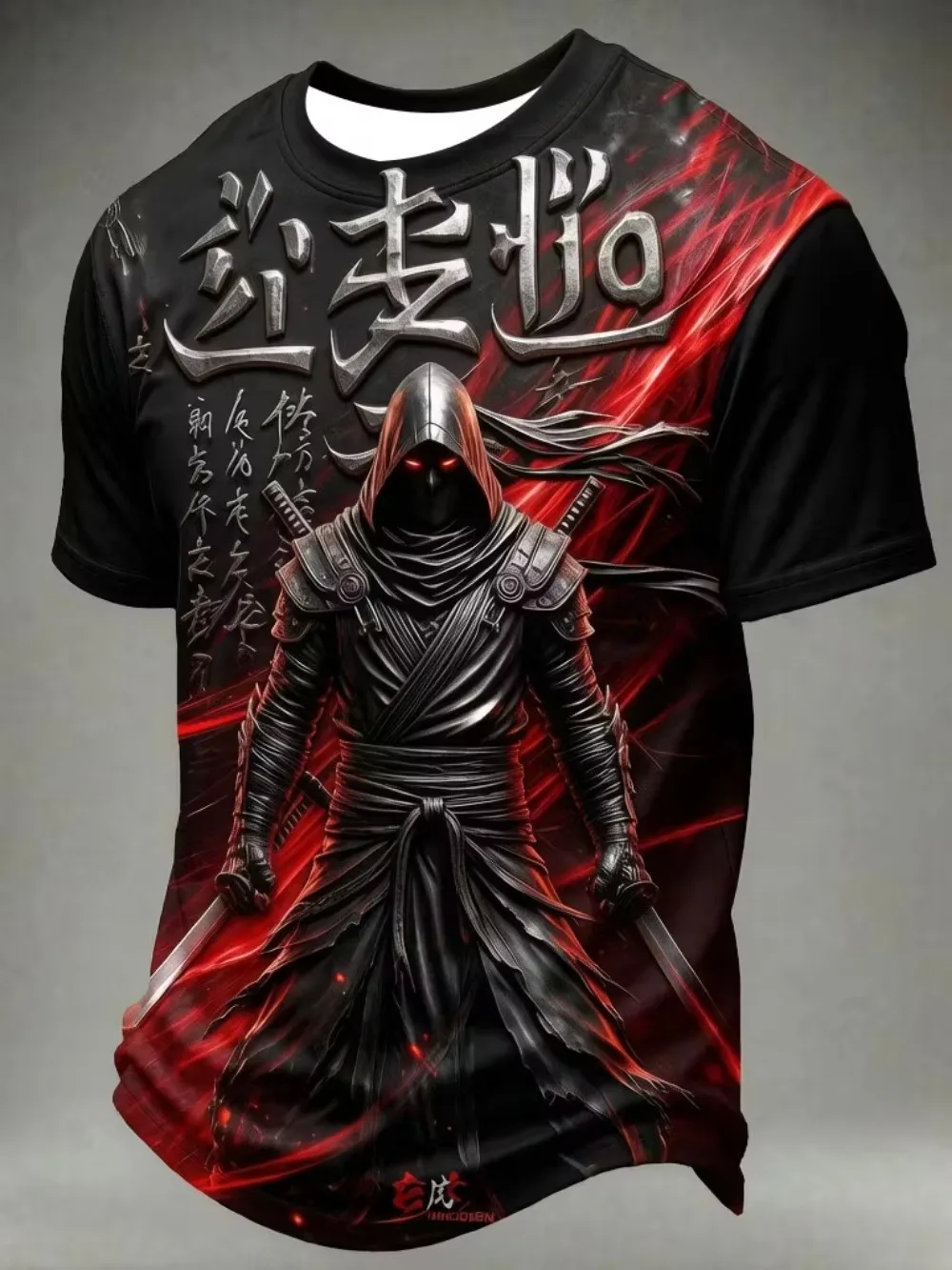 Shadow Ninja with Dual Blades 3D Printed Sports Quick-drying Breathable Men T-Shirts Outdoor Street Casual Parent-Child Clothing