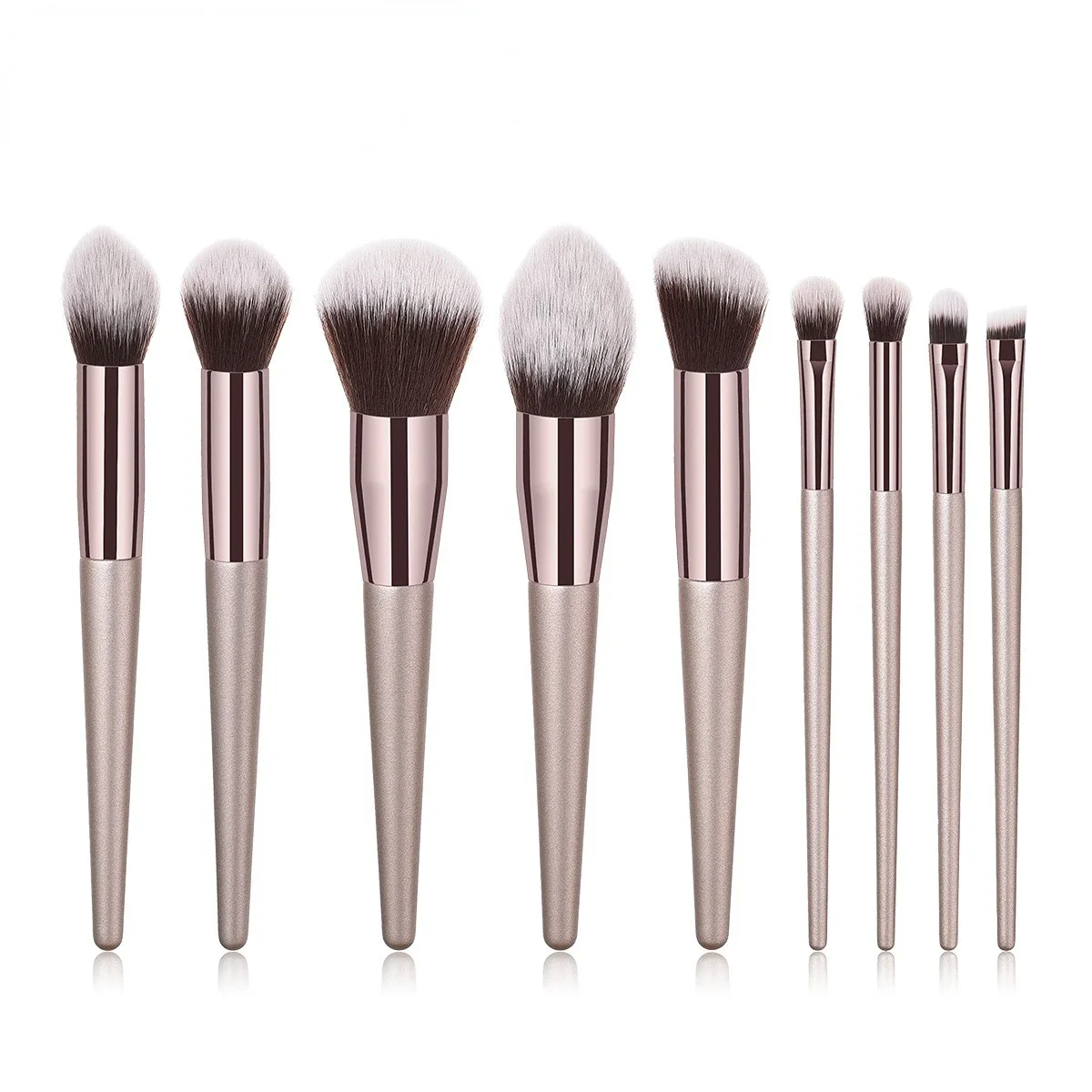 Soft Makeup Brushes for Women Face Basic Foundation Powder Blusher Flame Cone Flat Head Cosmetic Brush Tools Cosmetic Brush Set