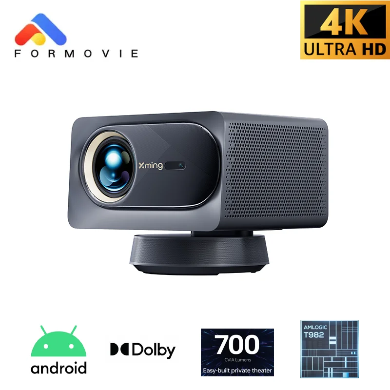 

2024 New Formovie Fengmi Xming V1 Ultra Native 4K UHD Beamer Wifi 6 Smart Home Theater 700CVIA Lumens LED LCD Projector