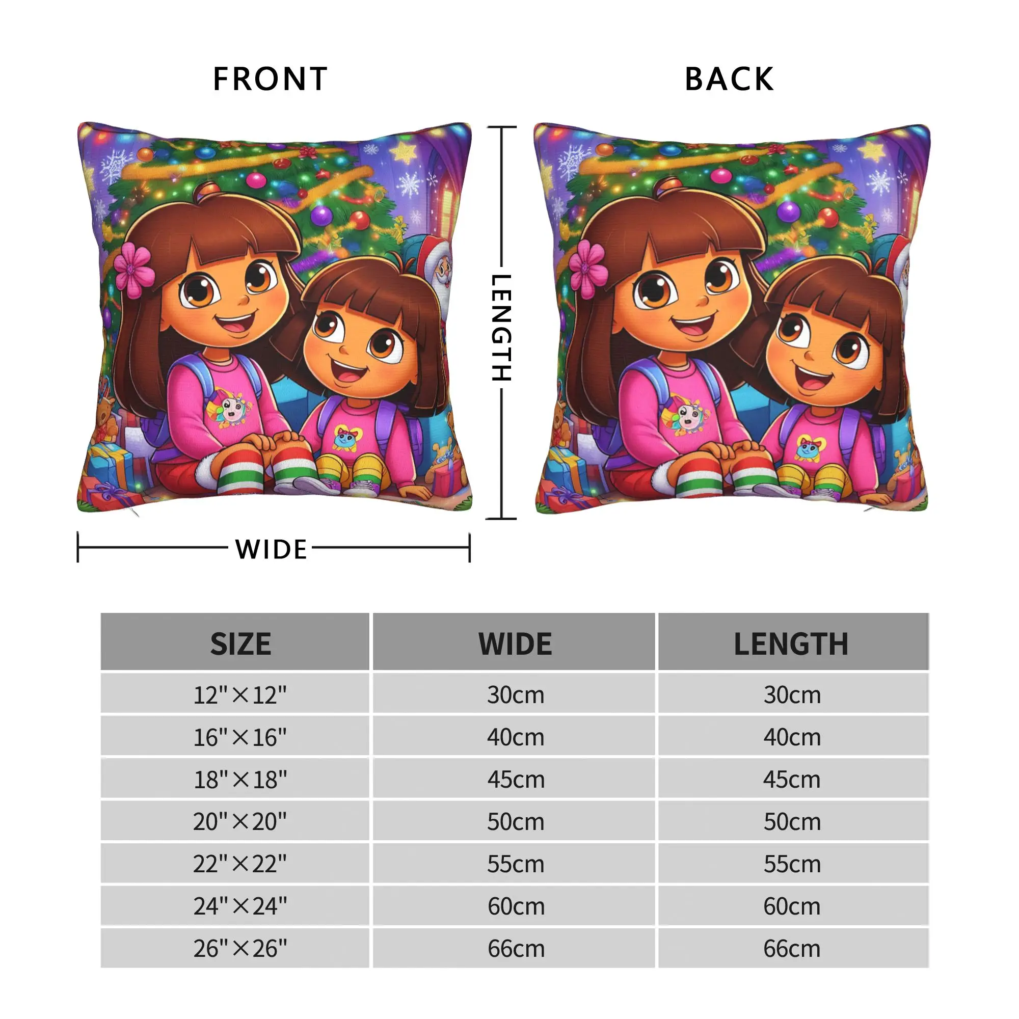 لطيف الكرتون دوراس اكسبلورر وسادة غطاء الرسم غطاء الوسادة مضحك كيس وسادة لمكتب سيارة ديكور المنزل #3