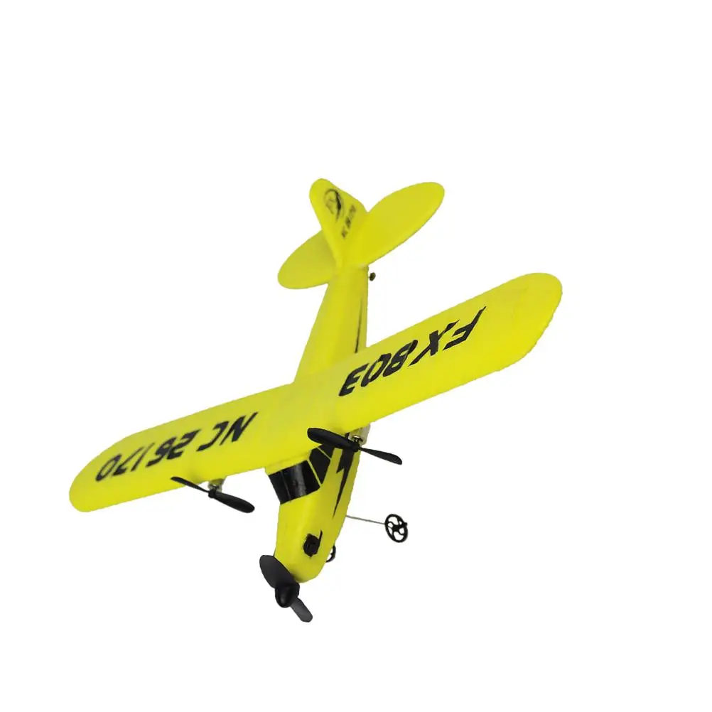 

2 .4G Remote Control Toys Glider Airplane Aircraft Fixed Wing Yellow FX803