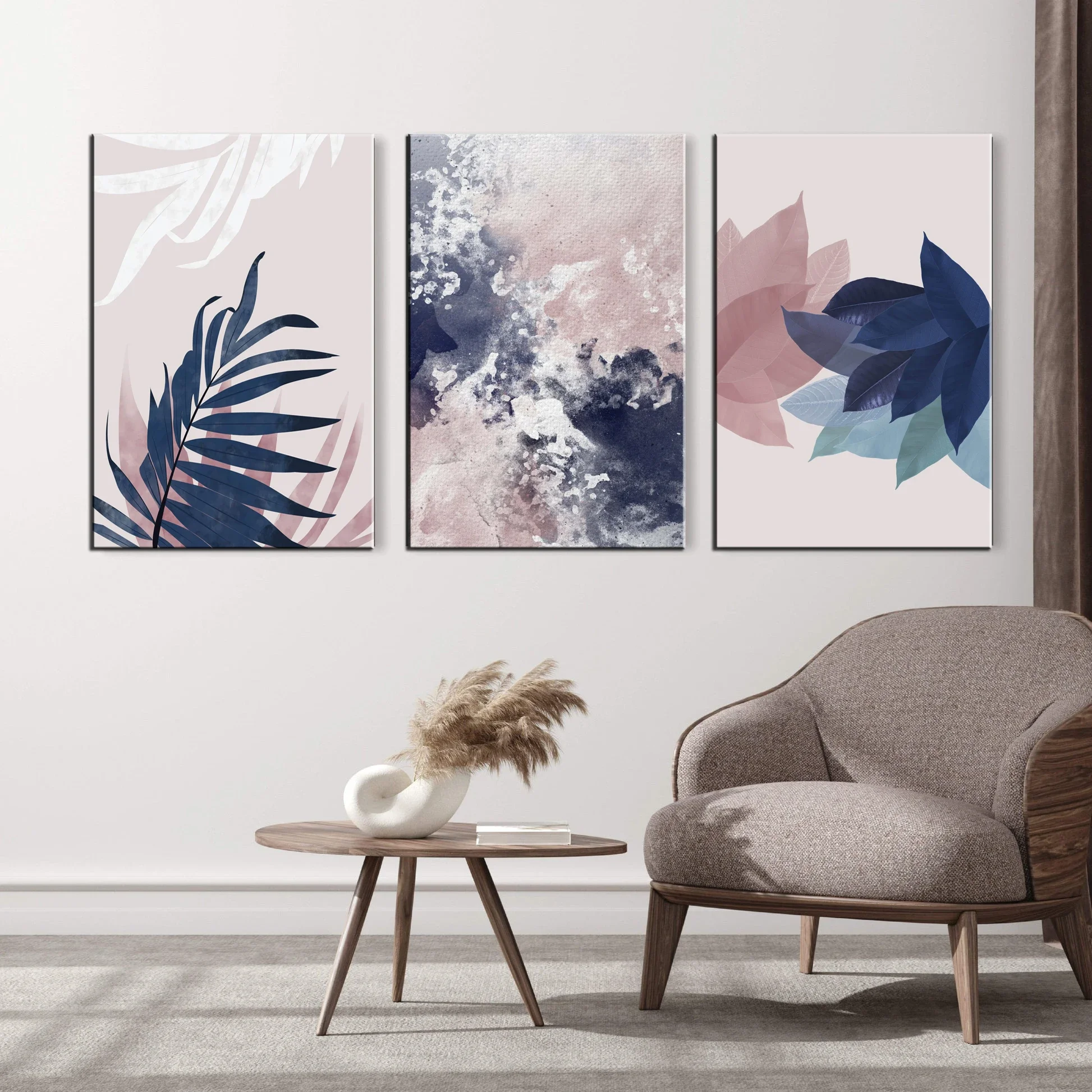 Abstract Blush Water Canvas Art Decor Painting Living Room Poster Print Wallpaper Bedroom Mural Picture Home Decoration Artwork