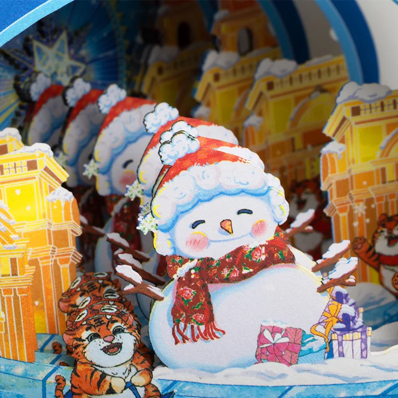 دفتر هاربين الثقافي والإبداعي سنو تاون سنترال أفينيو ثلاثي الأبعاد ورق ستيريو نحت مجلة كتاب مجوفة