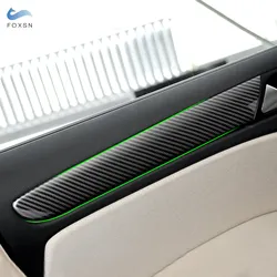 For VW Golf 6 MK6 2008-2013 4pcs Car Interior Accessories Carbon Fiber Pattern Window Door Panel Strips Cover Trim