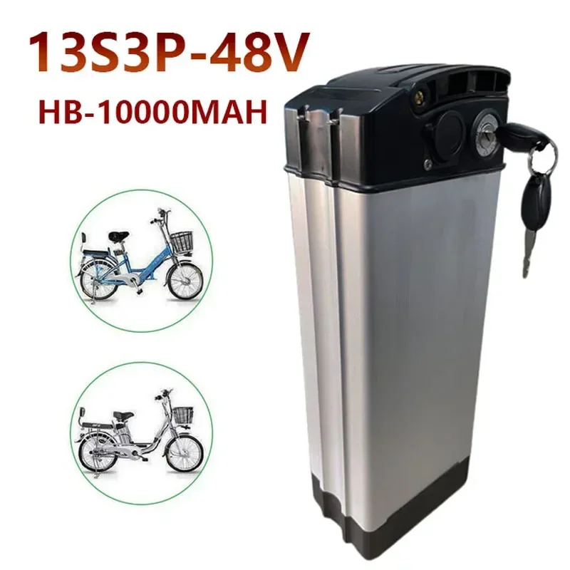 Bike Battery Case Aluminum Lithium Battery Box For Highpower Electric Bike 48V 10000MAH Large Capacity Holder Case Bicycle Acc