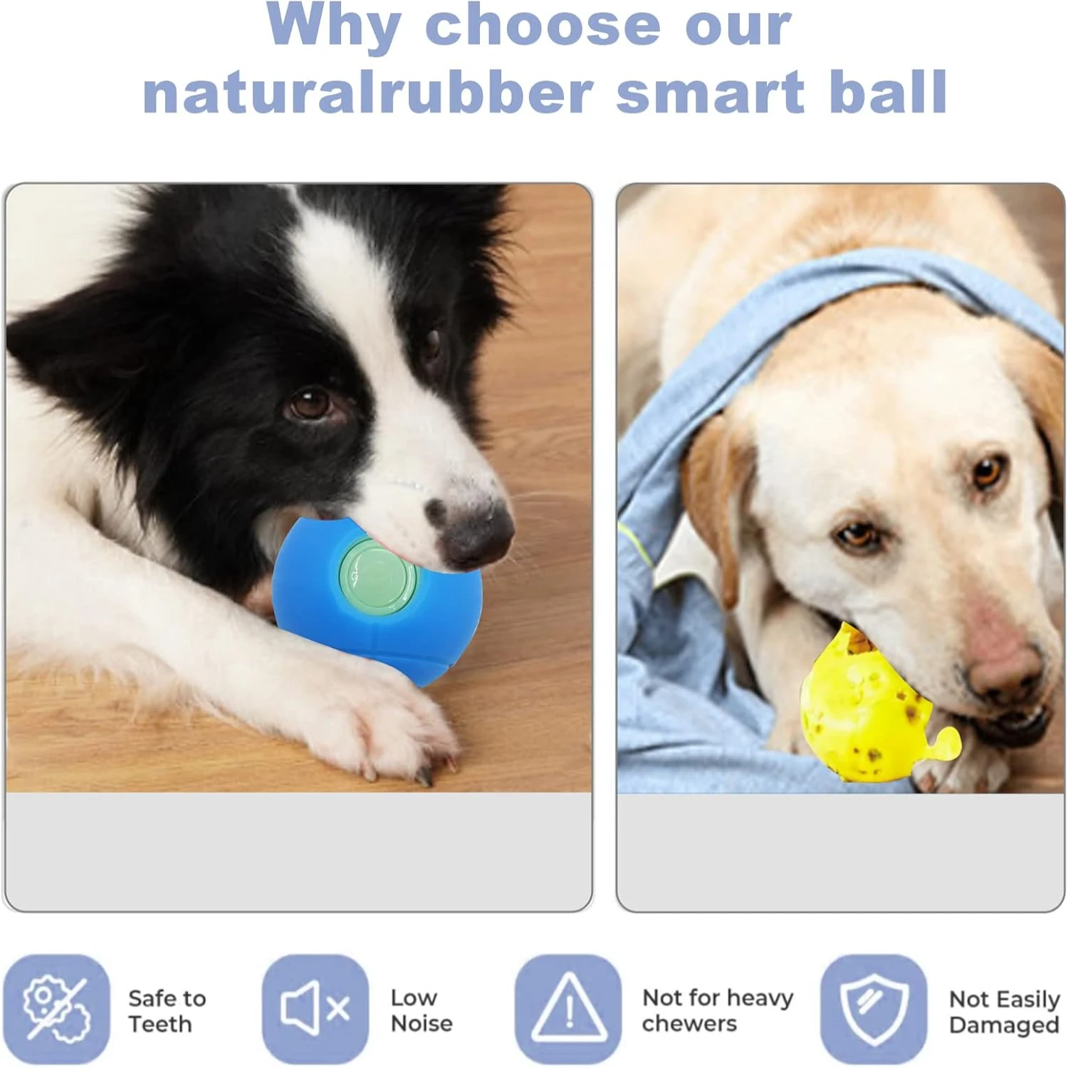 Engaging Interactive Rolling Ball Toy for Active Dogs and Small Cats - Includes 2 Silicone Protective Covers for Endless Enterta