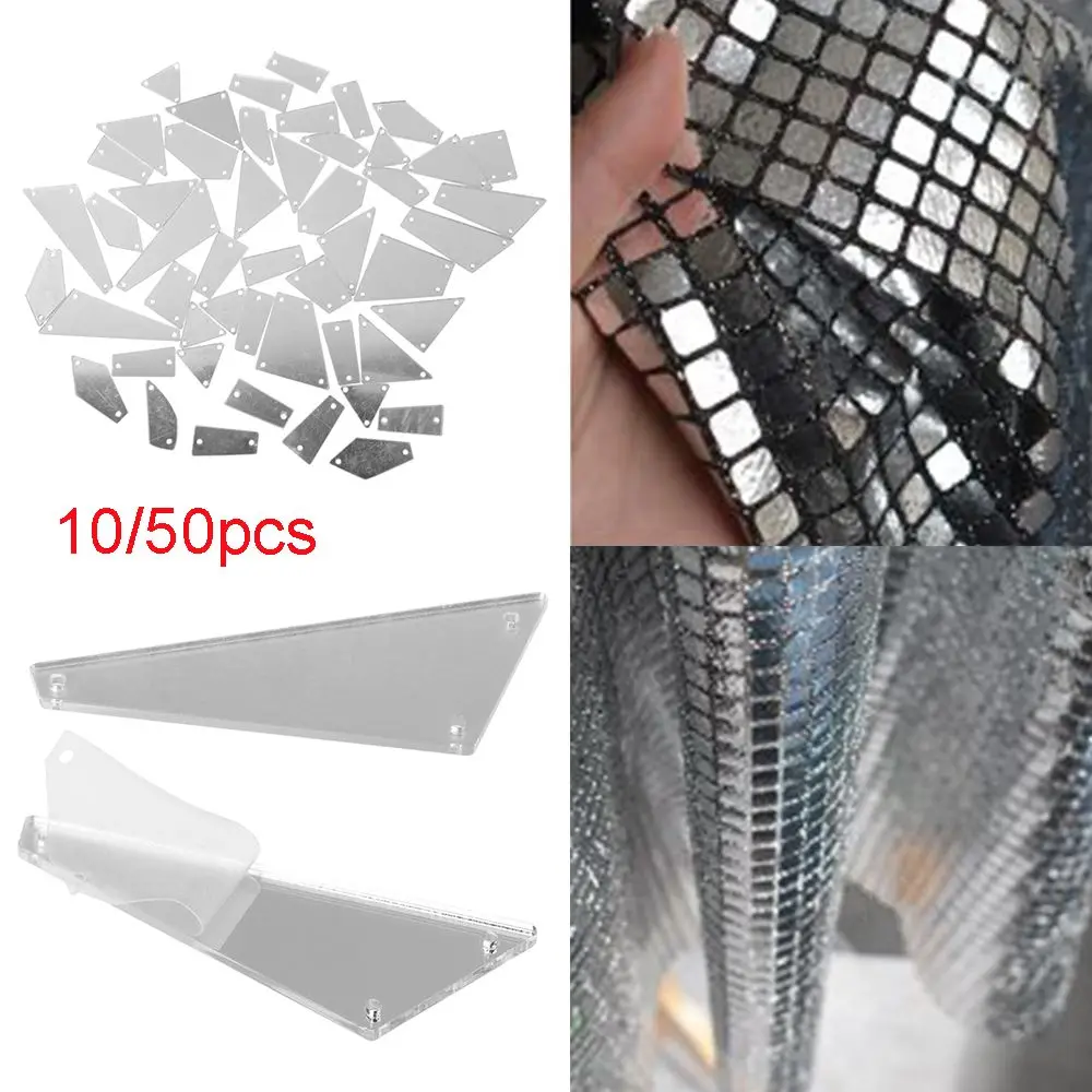 

10/50pcs Crystal Mirror Sew On Rhinestones Irregular Acrylic Shiny White Sewing Rhinestone For Wedding Dress