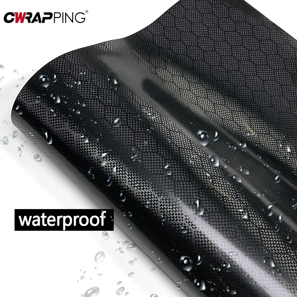 Carbon Fiber Motorcycle Stickers Black Waterproof Vinyl Wrap DIY Carbon Fiber Adhesive Vinyl for Helmet Motorcycle Accessories image 3