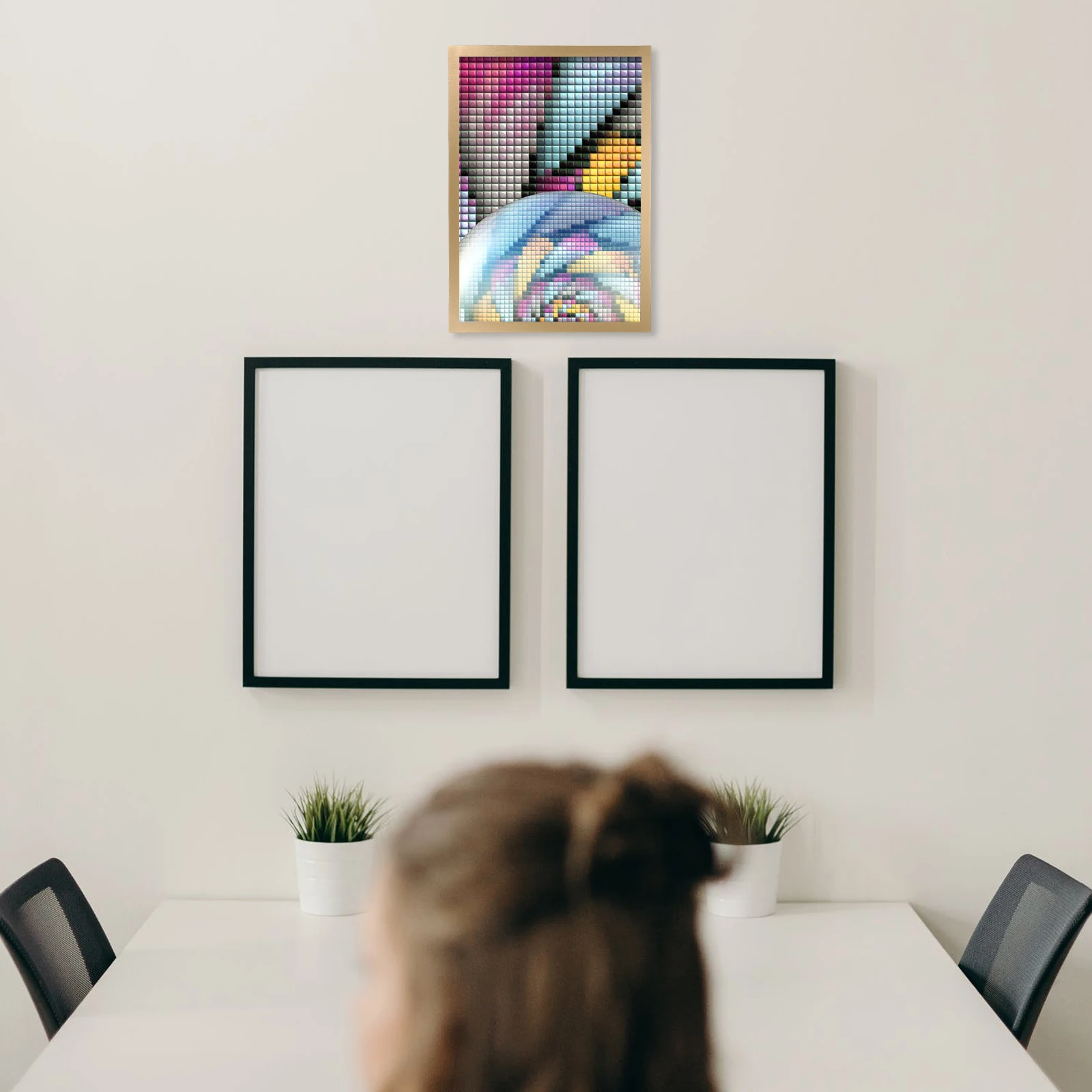 

2Sets Magnetic Photo Frame Plastic Material Concise Style Home Decor Business License Schedules Magnetic Picture Frame