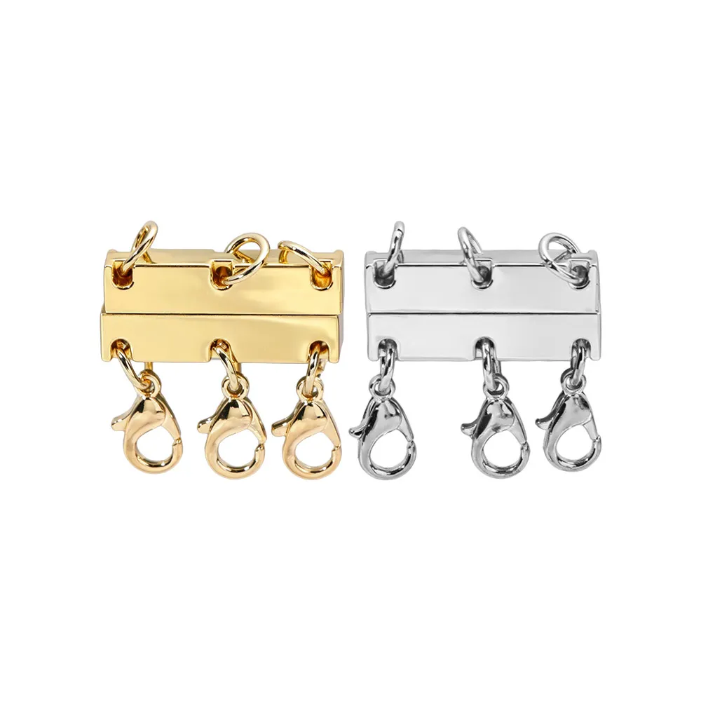 Gold/Silver Magnetic Necklace Separator Layering Multi Necklace DIY Layered Necklace Clasps Stackable Necklaces