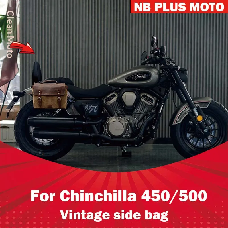 

【Premium】For Benda Chinchilla 500 450 side bag modification accessories rear seat motorcycle vintage cowhide hanging bag