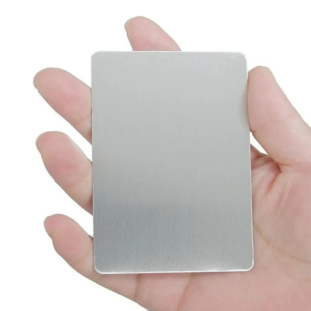 Professional Brushed Stainless Steel Label Blank Metal Sheet For Custom Laser Engraving Equipment ID Nameplate
