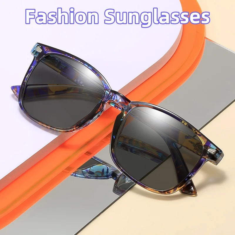 

Fashionable Printed Square Sunglasses Women's High-end Rice Nail Style Outdoor UV Resistant Glasses UV400 Shades Eyewear