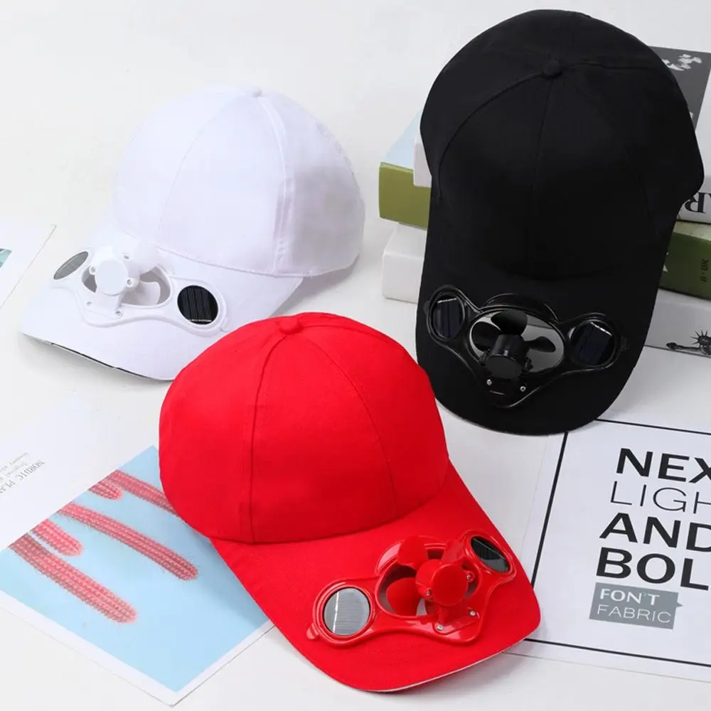 

Breathable Summer Fan Sunhat Mesh Strong Wind Solar Fan Cap USB / Solar Powered Wide Brim Baseball Cap Sun Protection