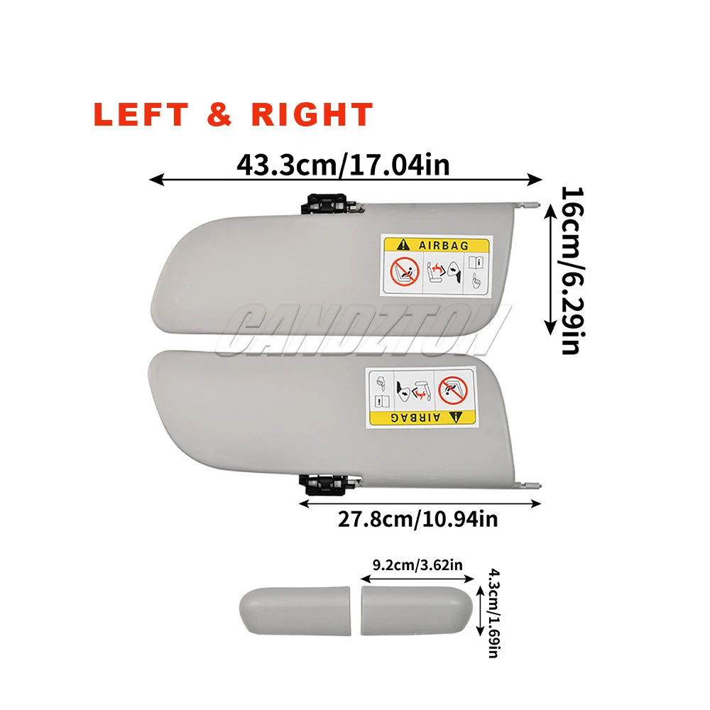 Für Citroen C3 II Zenith Neuer Sonnenschutz Innen-Sonnenschutz-Set Links Rechts A1613251480 1613251480 Einfache Installation Auto-Zubehör – Detail 9