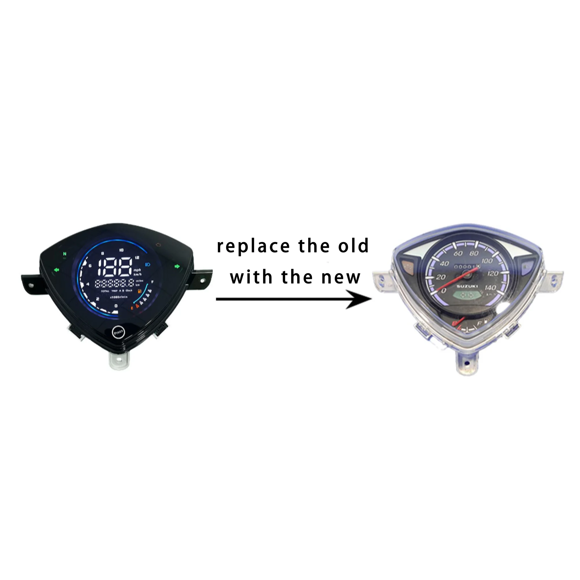 LED Display Motorcycle Speedometer Moto Digital Tachometer Dashboard for Suzuki Address 110 Address110 Scooter 110Uk 110 UK110