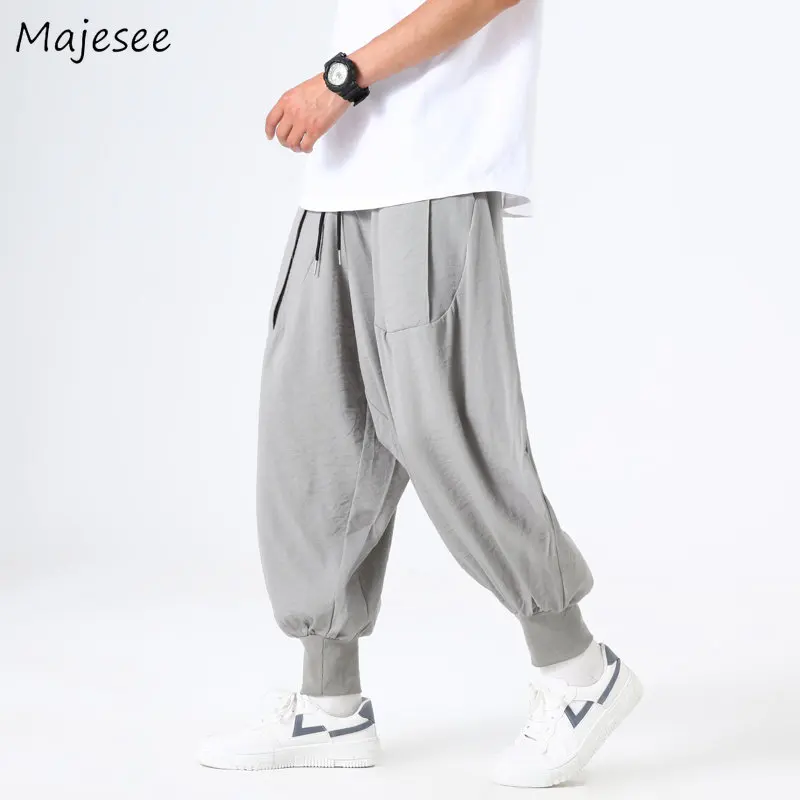 

Harem Baggy Pants Men Clothing Teens S-3XL Trousers Fashion American Streetwear Hip Hop Pantalones Handsome Stylish Minimalist