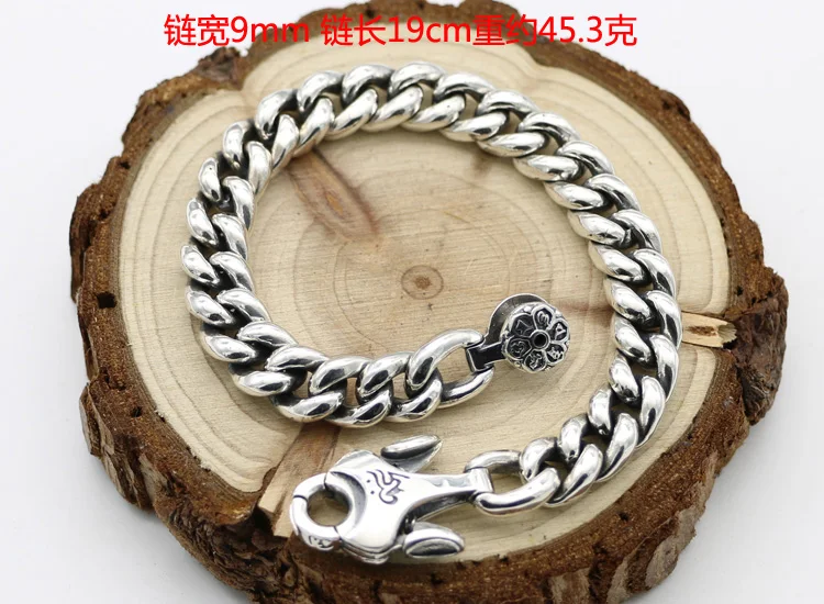 Taiyin Six Character True Words Cherry Blossom Bracelet Female Personality Hip Hop Bracelet Wholesale