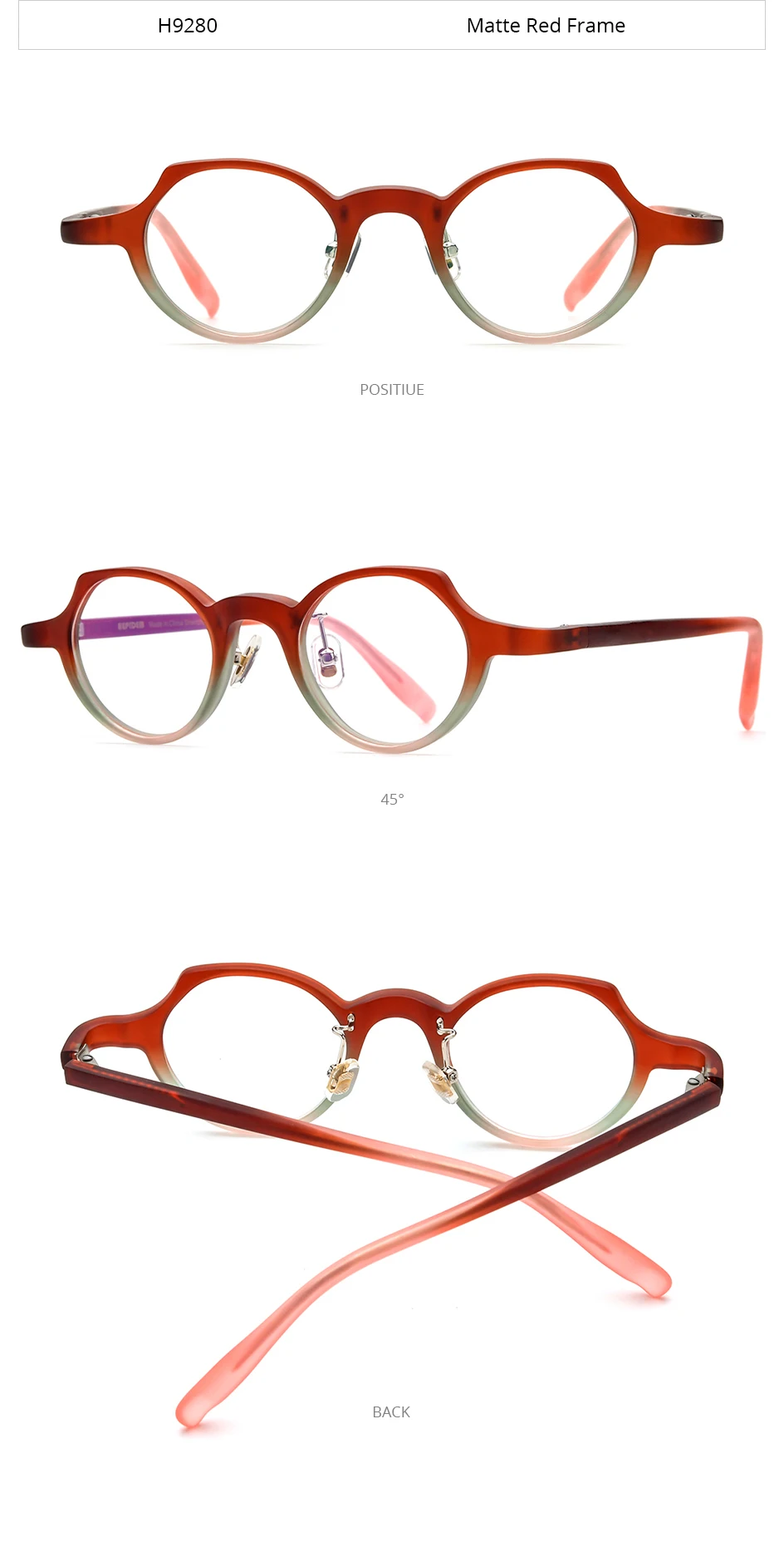 HEPIDEM Acetat Brillengestell Männer Berühmte Marke Design Retro Cat Eye Frauen Nerd Brillen Brillen Kleine Vintage Brillen 9280 – Detail 9