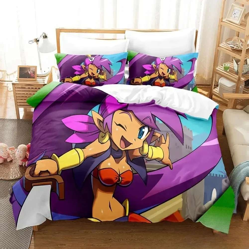 New Shantae Half-Genie Hero Bedding Set Single Twin Full Queen King Size Bed Set Adult Kid Bedroom Duvetcover Sets 3D Anime Game