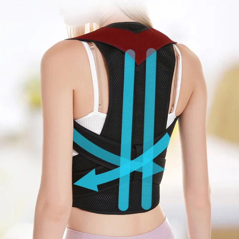 RGB姿勢矯正ベルトベスト,調節可能な背中のサポート,ショルダーストラップ,背骨,首,ストレッチトレーナー