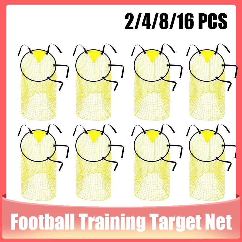 

2/4/8/16Pcs Football Target Net Foldable Football Training Net Soccer Goal for Football Training Practice 17x28in