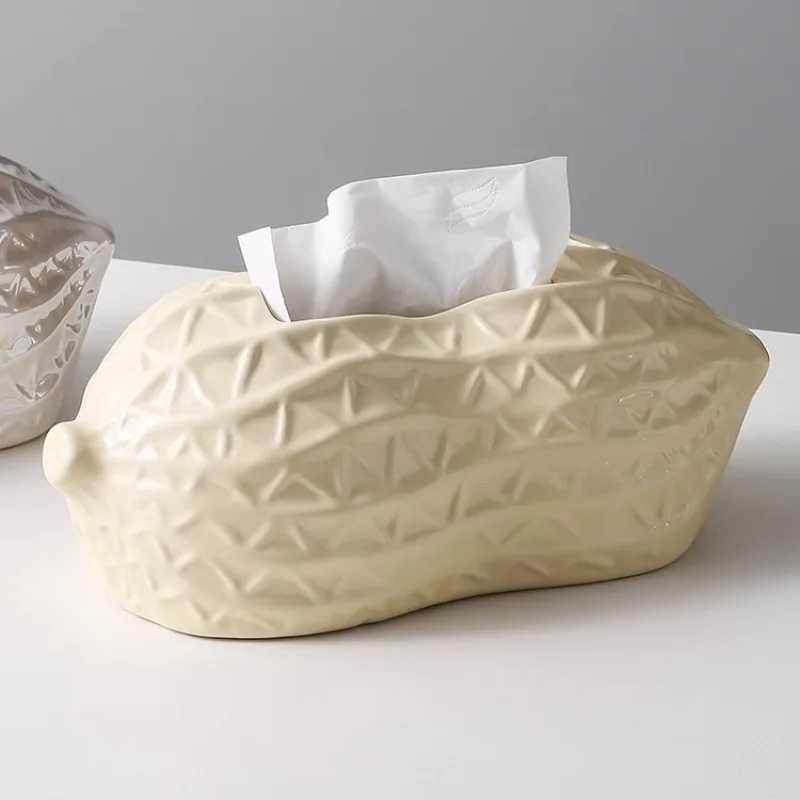 

Peanut Tissue Boxes Kitchen Napkin Box Luxury Creative Bedroom Handkerchiefs Cases Household Paper Towels Storage Container