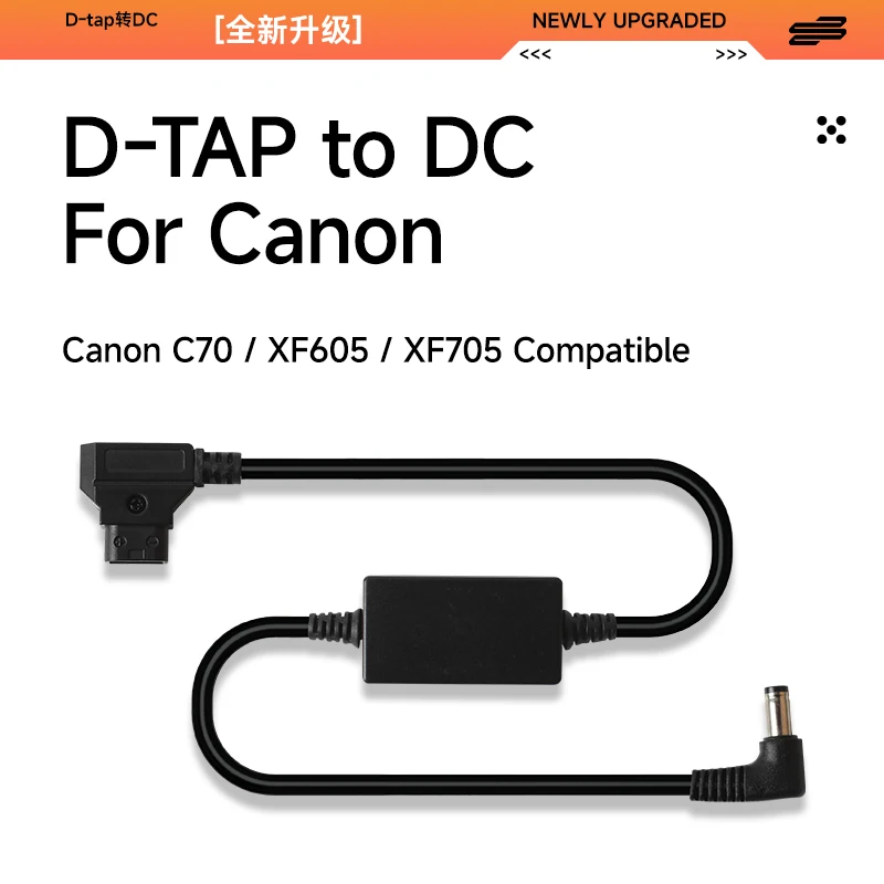 DC Power Cable for Canon C70 XF605 XF705 D-TAP V-Mount with Voltage Regulation And Overheat Protection