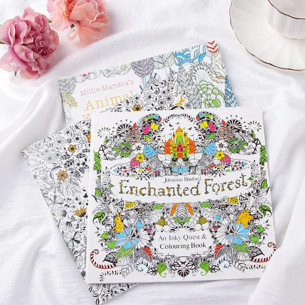 Secret Garden English Edition New Styles Kill Time Office School Graffiti Coloring Book Painting Books Hand Painted Drawing