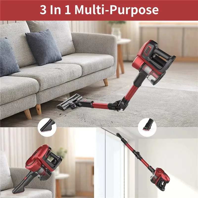 Brushless 250W Wireless Handheld Vacuum Cleaner, Bagless Dry Design for Home Car RV Hotel Daily Cleaning