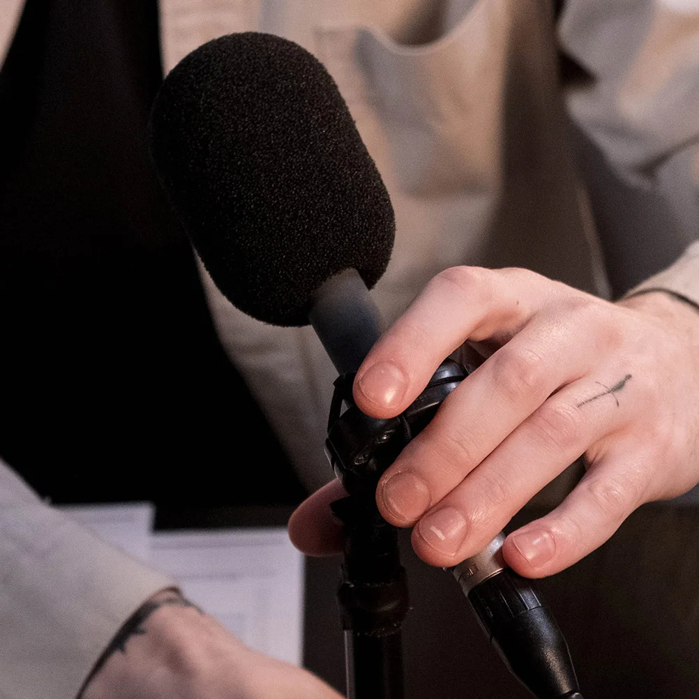 

2pcs Anti-Spray Mic Covers Breathable Sponge Universal For Ktv Conference Microphone Protectors Moistureproof Dust Proof Covers