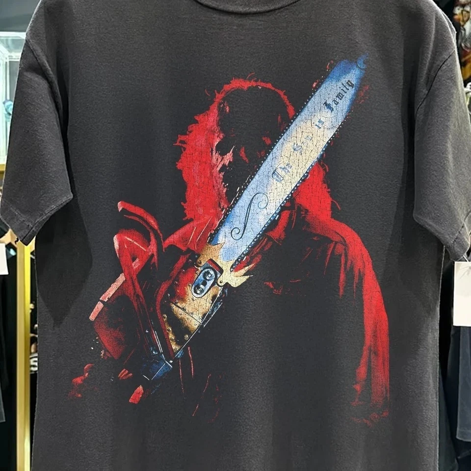 LEATHERFACE THE SAW IS FAMILY TCSM RARE BLACK Unisex T-Shirt Harajuku Herrenbekleidung Grafik-T-Shirts