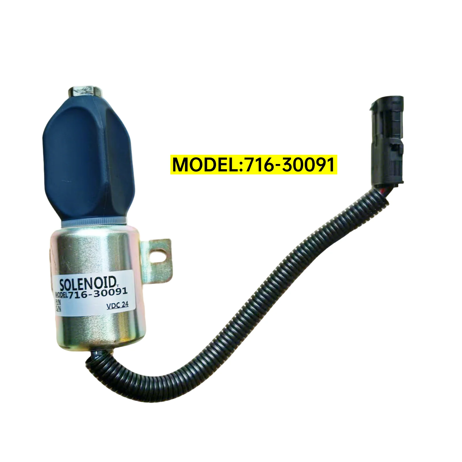

24V 71630091 716-30091 for JCB JS115 JS130 JZ140 JS160 JS180 JS240 330 flameout solenoid valve flameout switch fuel stop valve