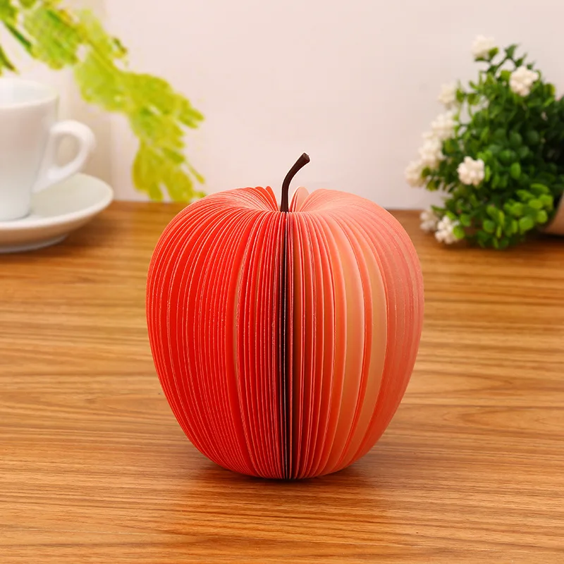 Large Red Apple Note Paper Three-dimensional Creative Vegetable Fruit Note Paper Cute Special-shaped Convenient Message Book