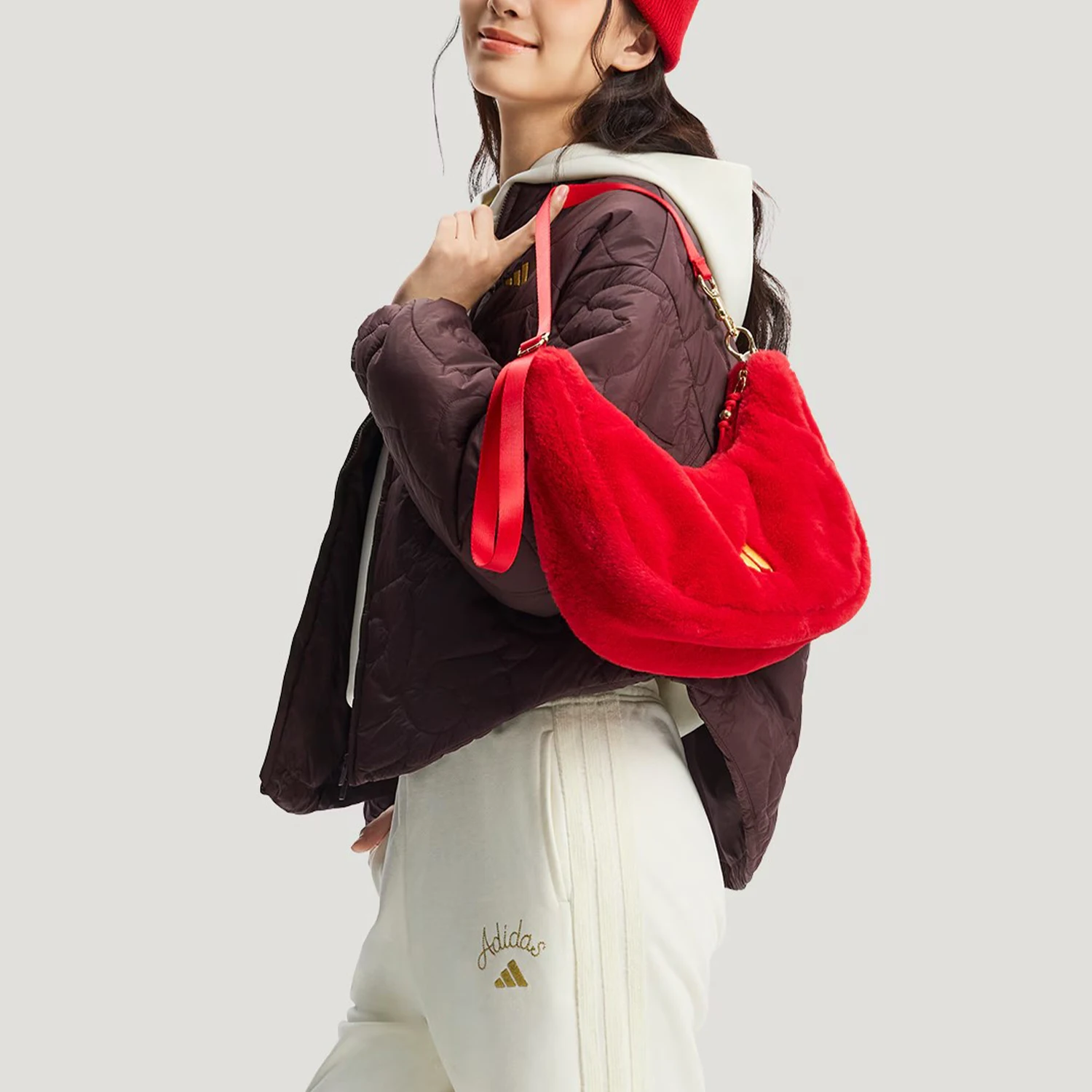 Adidas genuine winter women's warm sports casual retro cotton clothing KS0629