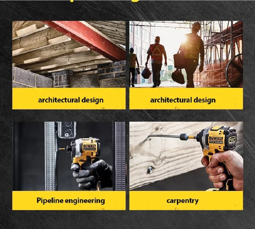 DEWALT-taladro inalámbrico con Motor sin escobillas, destornillador recargable, taladro de impacto eléctrico, herramientas eléctricas, DCF 850, 20V,