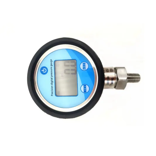 UIY9 Rubber Sleeve Water Gas Stainless Steel Battery High Precision Digital Oil Pressure Gauge