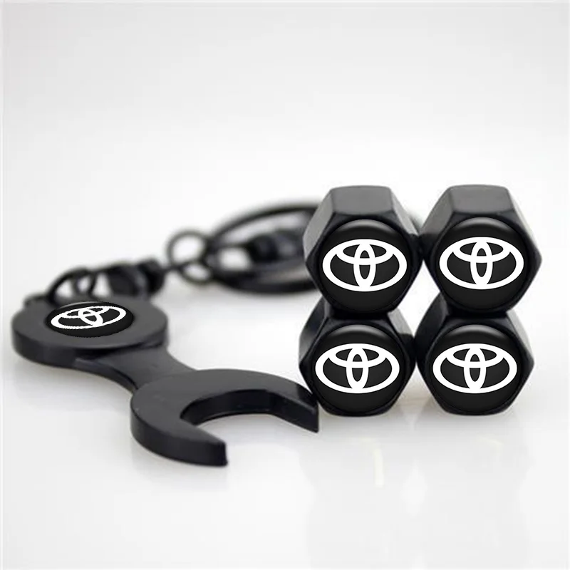 سيارة الإطارات غطاء صمام لتويوتا كورولا كامري RAV4 CHR يارس بريوس برادو أوريس أفينسيس هايلكس الهواء ينبع قبعات السيارات الغبار غطاء #2