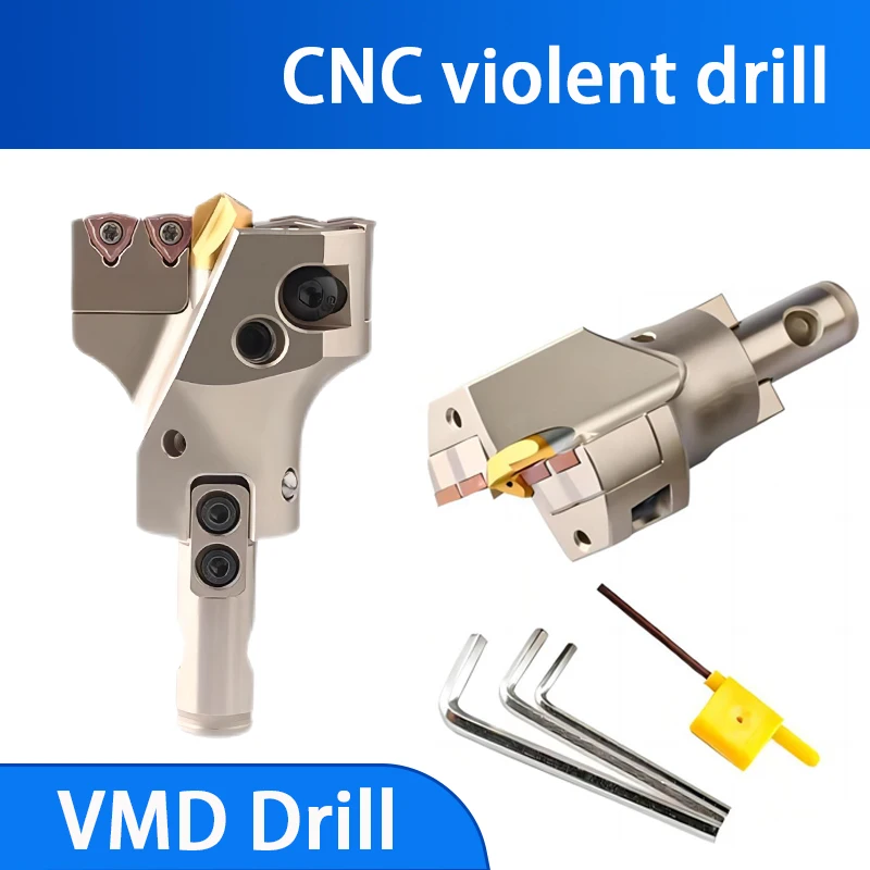 Broca Indexável de Grande Diâmetro VMD, Refrigeração Interna, Furo Profundo Violento, Torno CNC, Centro de Usinagem, Diâmetro 45-150mm