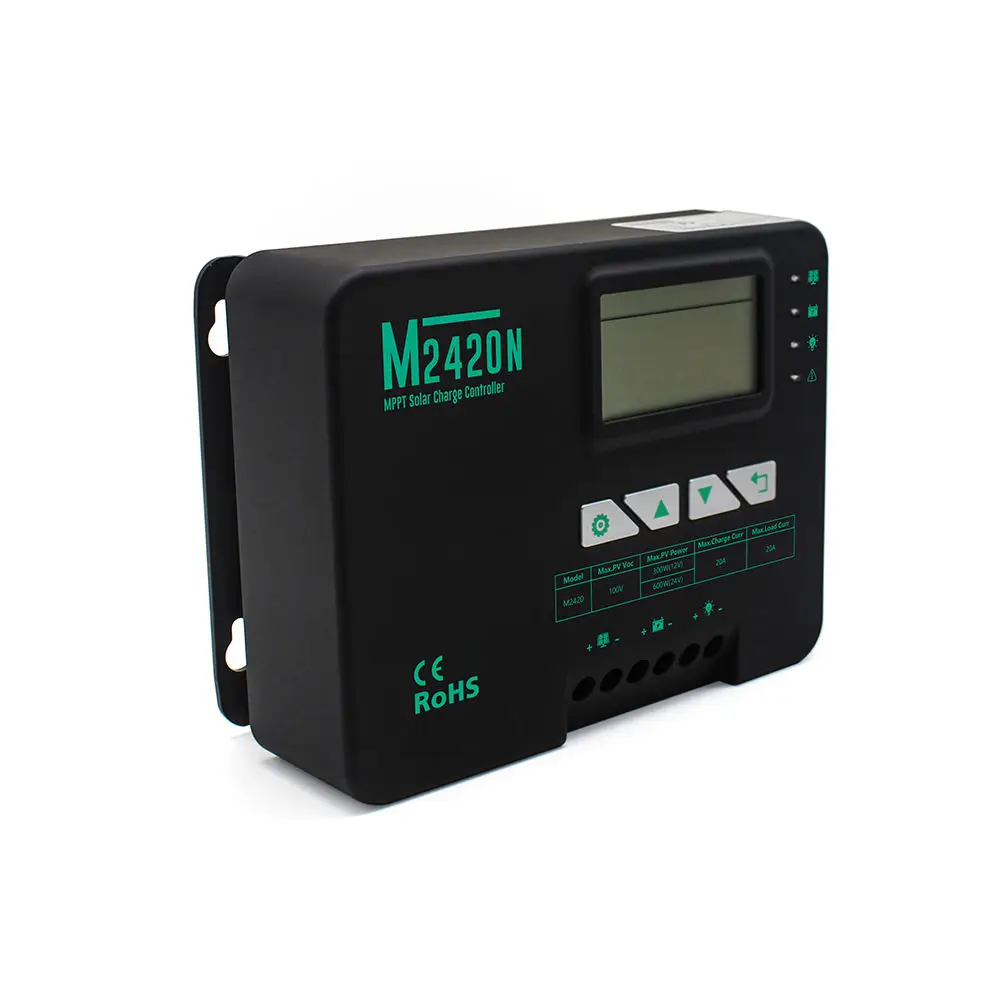 

20A MPPT Solar Charge Regulator Negative Grounded with LCD Screen