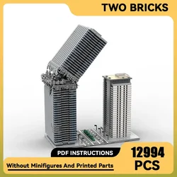 Moc Building Blocks UCS Skyscraper Collapse Model Technical Bricks DIY Assembly Construction Street View Toys For Childr Gifts